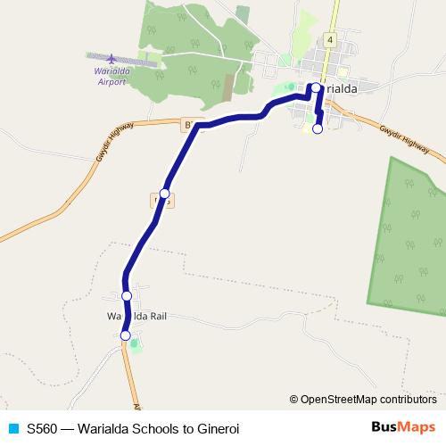 S560 bus Line Map