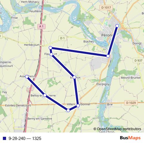 9-28-240 bus Line Map