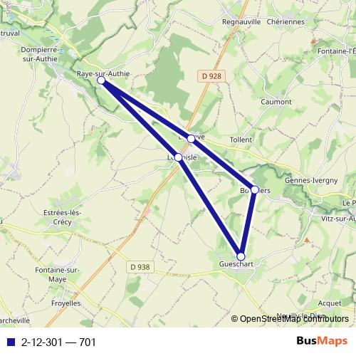 2-12-301 bus Line Map