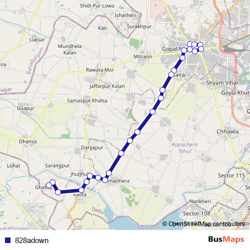 828adown bus Line Map