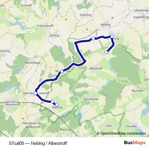 57sal05 bus Line Map