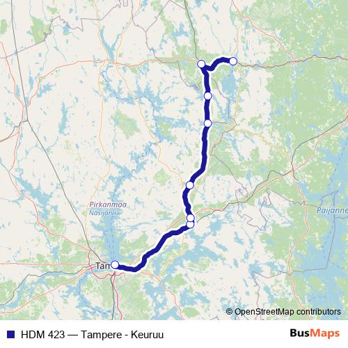 HDM 423 rail Line Map