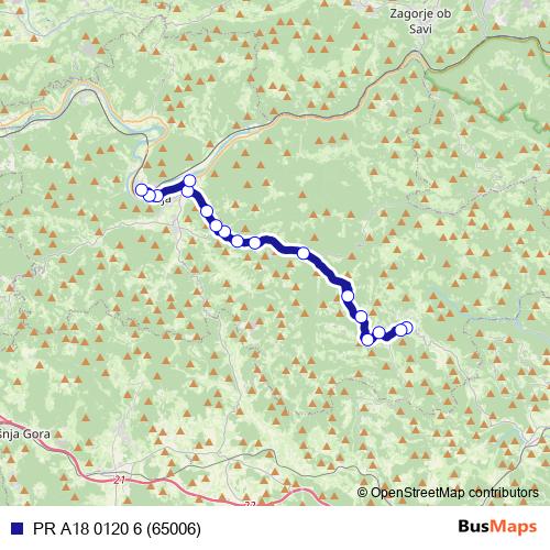 PR A18 0120 6 (65006) bus Line Map