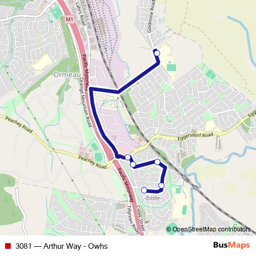 3081 bus Line Map