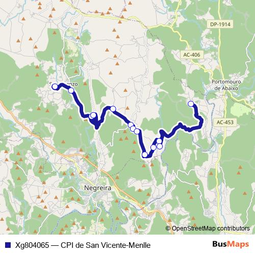 Xg804065 bus Line Map