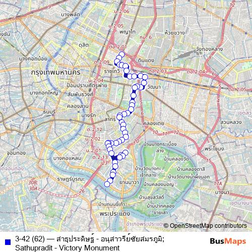 3-42 (62) bus Line Map