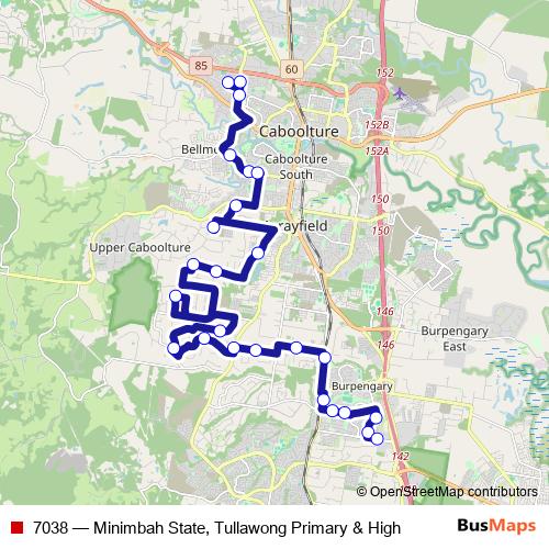 7038 bus Line Map