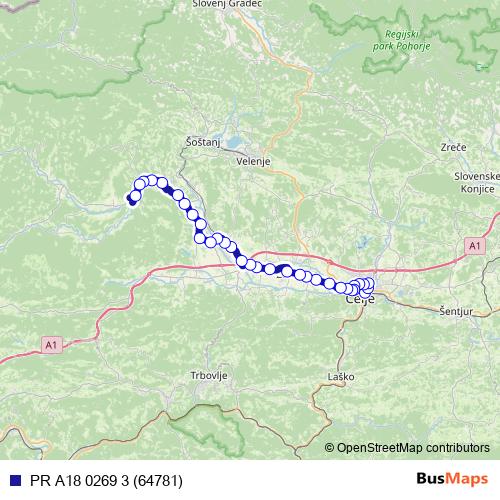 PR A18 0269 3 (64781) bus Line Map