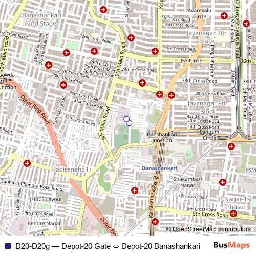 D20-D20g bus Line Map