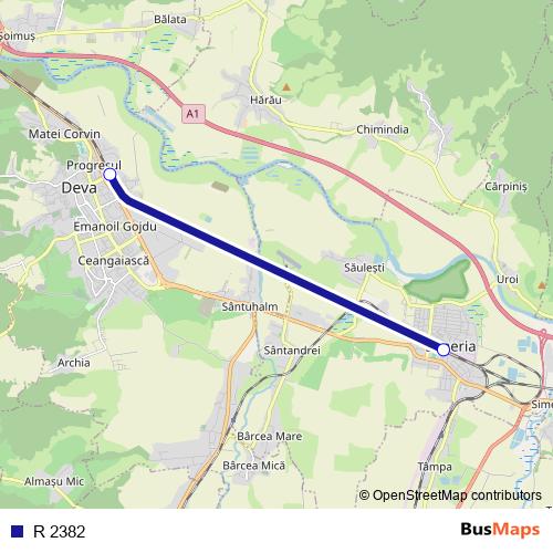 R 2382 rail Line Map