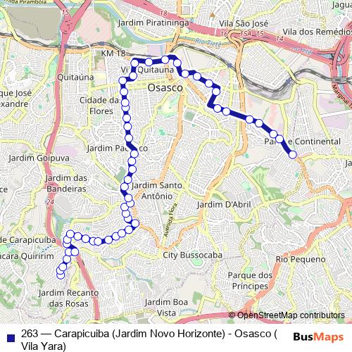 263 bus Line Map