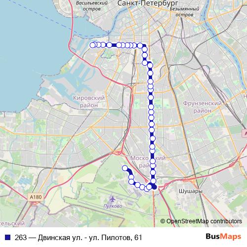 263 bus Line Map