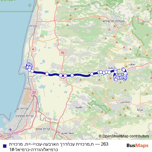 263 bus Line Map