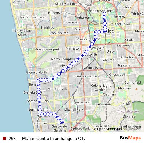 263 bus Line Map