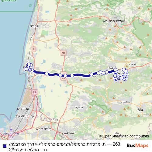 263 bus Line Map