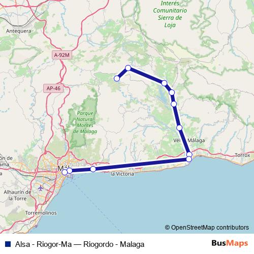 Alsa - Riogor-Ma bus Line Map