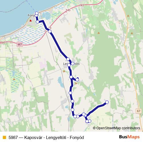 5987 bus Line Map