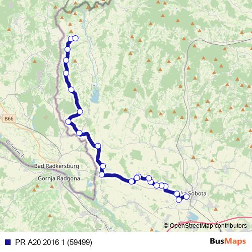 PR A20 2016 1 (59499) bus Line Map