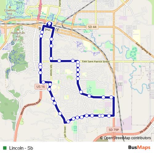 Lincoln - Sb bus Line Map