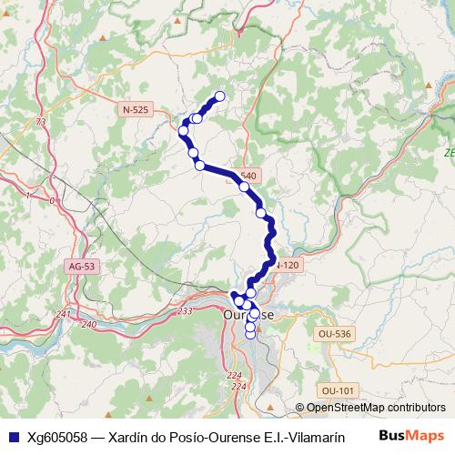 Xg605058 bus Line Map