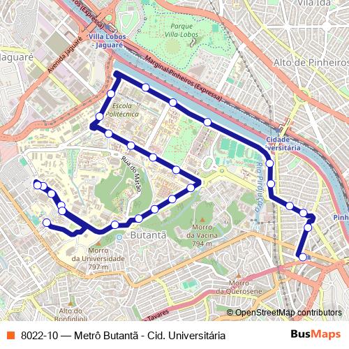 8022-10 bus Line Map