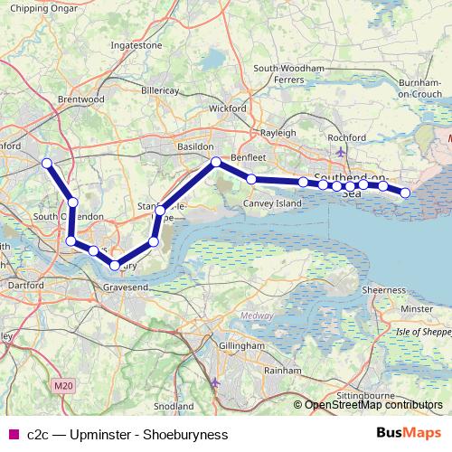 c2c bus Line Map