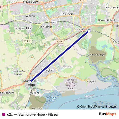 c2c bus Line Map