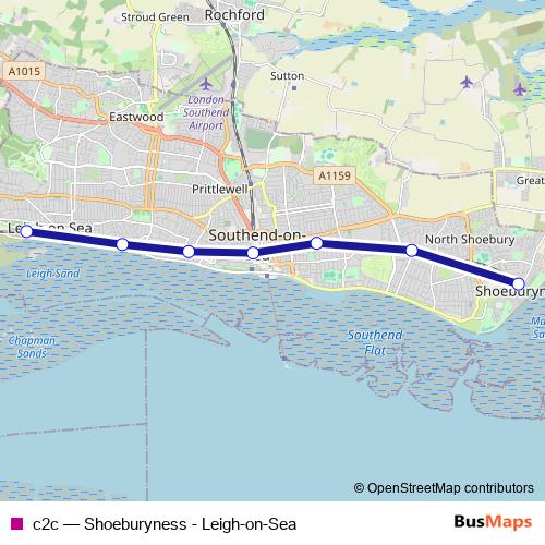 c2c bus Line Map