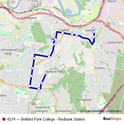 6274 bus Line Map