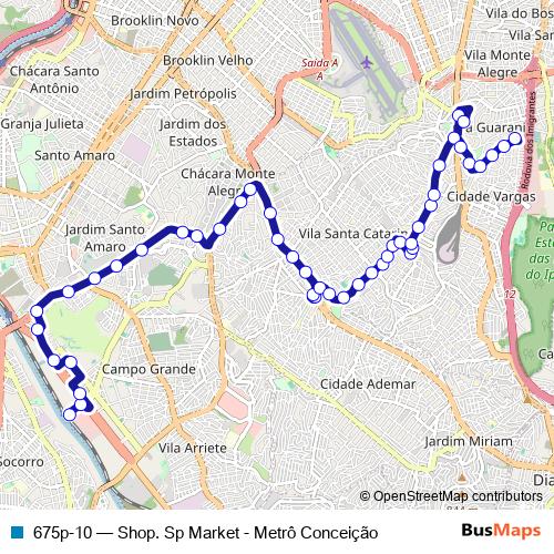675p-10 bus Line Map