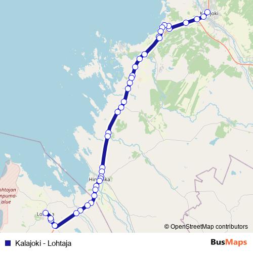 Kalajoki - Lohtaja bus Line Map
