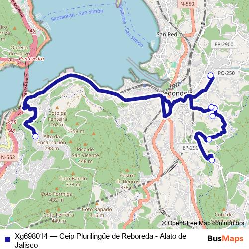 Xg698014 bus Line Map