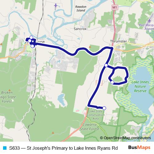 S633 bus Line Map