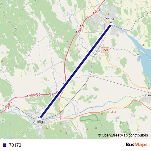 70172 bus Line Map