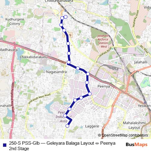 250-S PSS-Glb bus Line Map