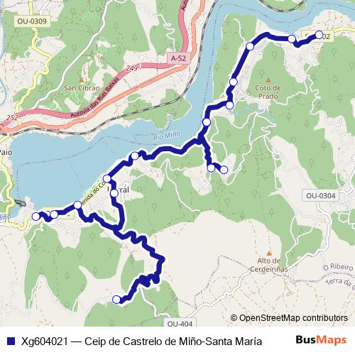 Xg604021 bus Line Map