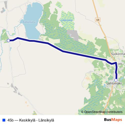 45b bus Line Map