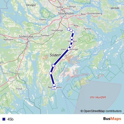 45b bus Line Map