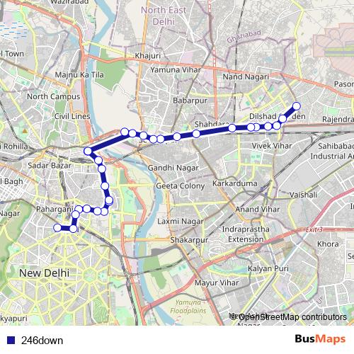 246down bus Line Map