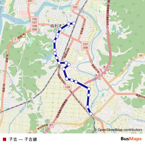 Koyoshi Line bus Line Map