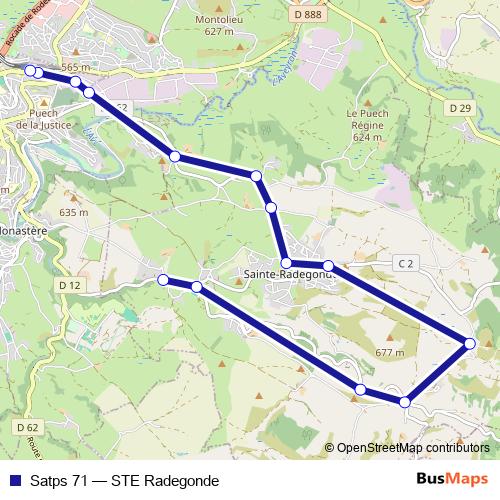 Satps 71 bus Line Map