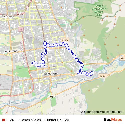 F24 bus Line Map
