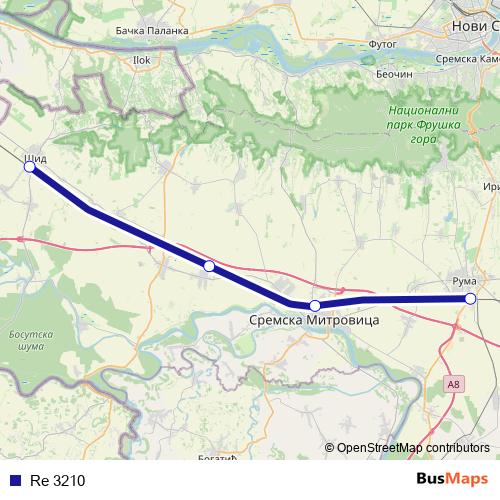 Re 3210 rail Line Map