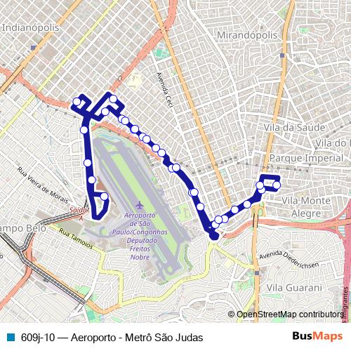 609j-10 bus Line Map