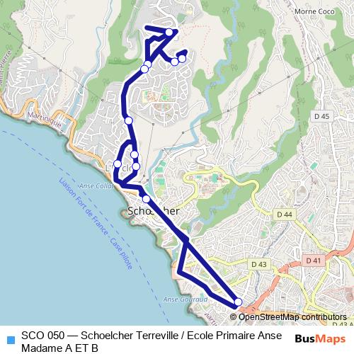 SCO 050 bus Line Map