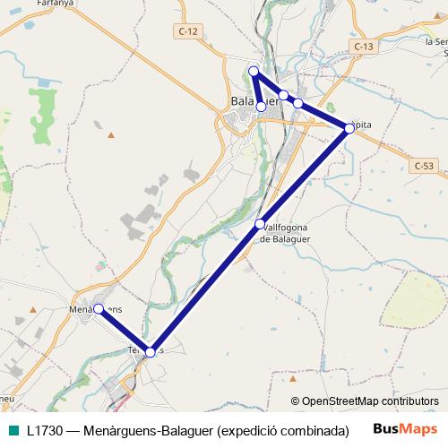 L1730 bus Line Map