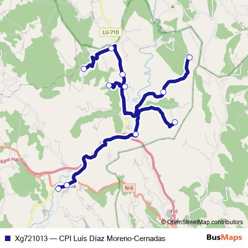 Xg721013 bus Line Map