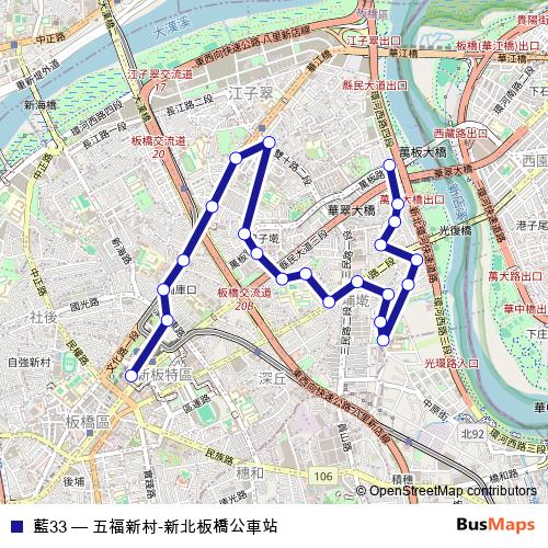 藍33 bus Line Map