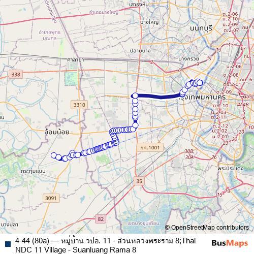 4-44 (80a) bus Line Map
