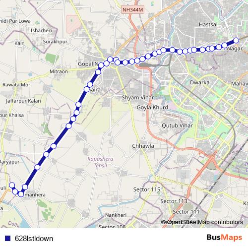 628lstldown bus Line Map